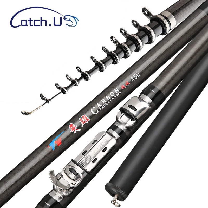 

Catch.u 2.7M-6.3M Rock Fishing Rod Carbon Fiber Telescopic Spinning Fishing Rods Ocean Boat/oceanRock/oceanBeach Fishing pole