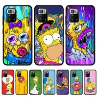 bandai simpsons phone case for redmi note 10 9 8 6 pro 8t 5a 4x x 5 plus 7 7a 9a k20 cover