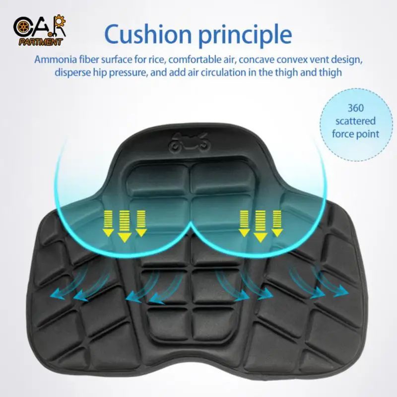 

Comfortable Motorcycle Sunscreen Cushion Breathable Wing Motorcycle Seat With Leg Guards Cushion 3d Shock Absorber