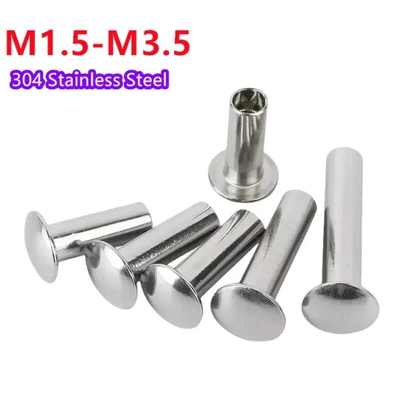 

Полупустотелые заклепки из нержавеющей стали M1.5, M1.7, M2, M2.5, M3, M3.5