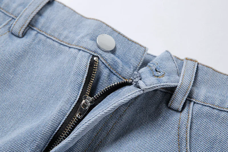 

Повседневные рваные джинсовые брюки с высокой талией, женские шаровары, Корейская уличная одежда, джинсовые брюки 2021, модные летние Джоггеры в стиле Харадзюку