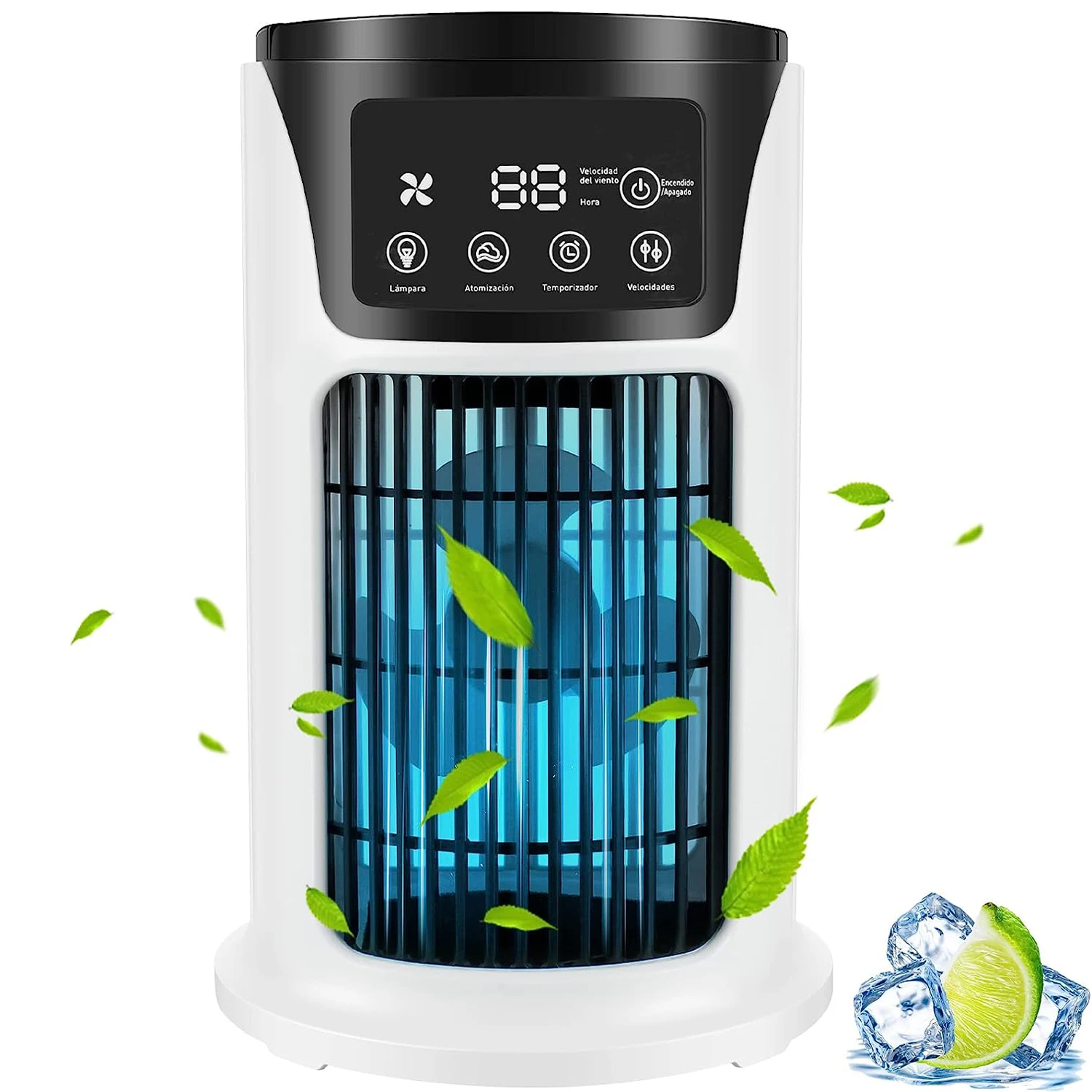 

2023 Mini Portable Air Conditioner Cooler Fan,300ML USB Desktop Humidifier,6 Wind Speeds and Timer for Room Home Office Kitchen