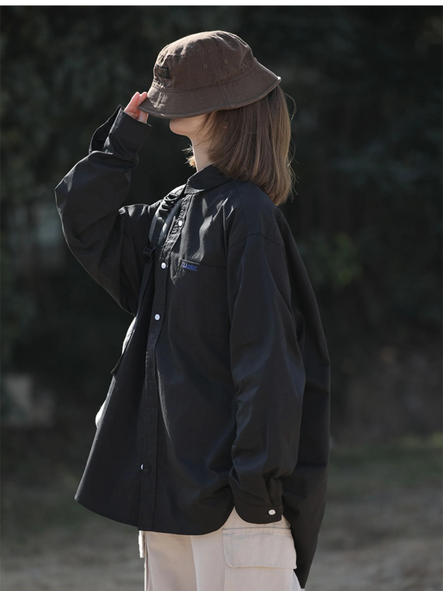 Senma's Minette белая рубашка из чистого хлопка с длинными рукавами мужская и женская