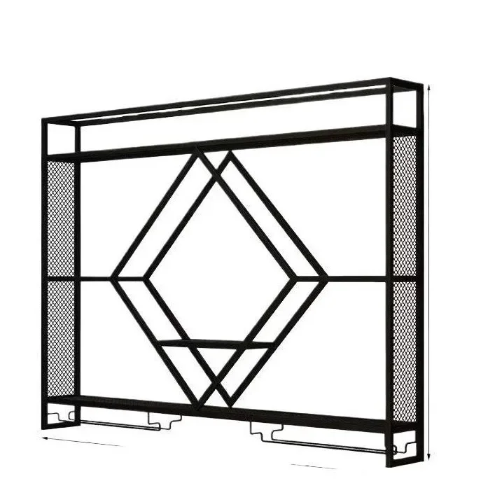 Винная витрина Гостиная Бар Столовая Столешница полка Кованый железный