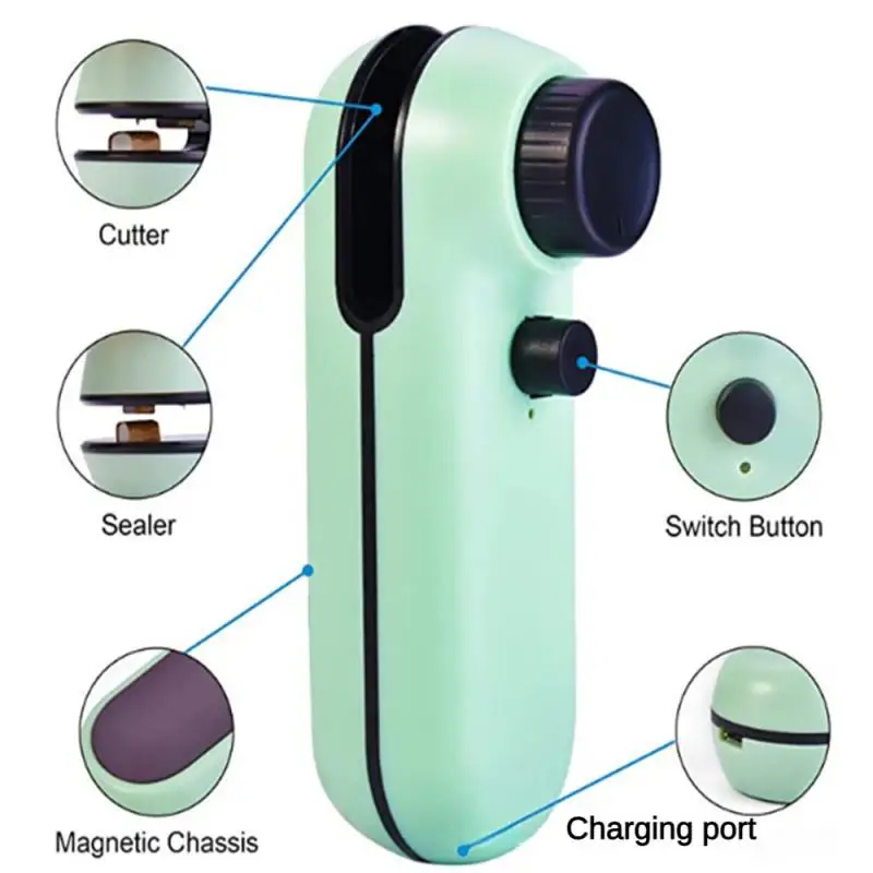 

New USB Chargable Bag Sealer Portable Food Packaging Bag Sealing Machine with Cable Multifunctional Sealer Packing Kitchen Tools
