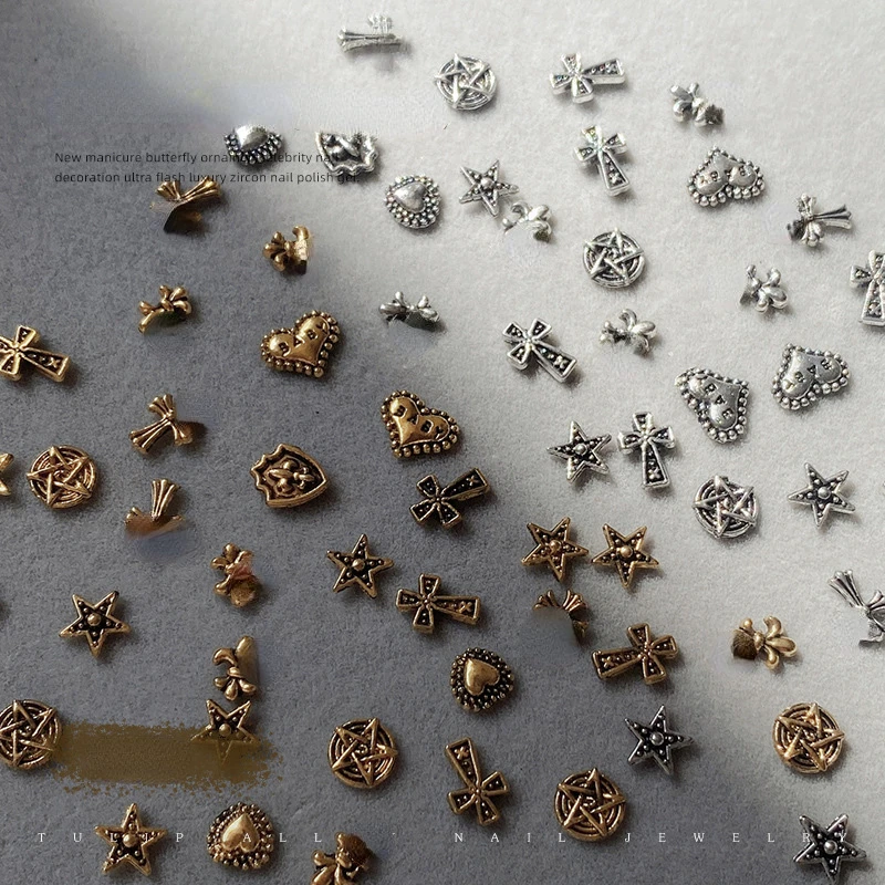 

50 шт., серебряные металлические заклепки в стиле панк