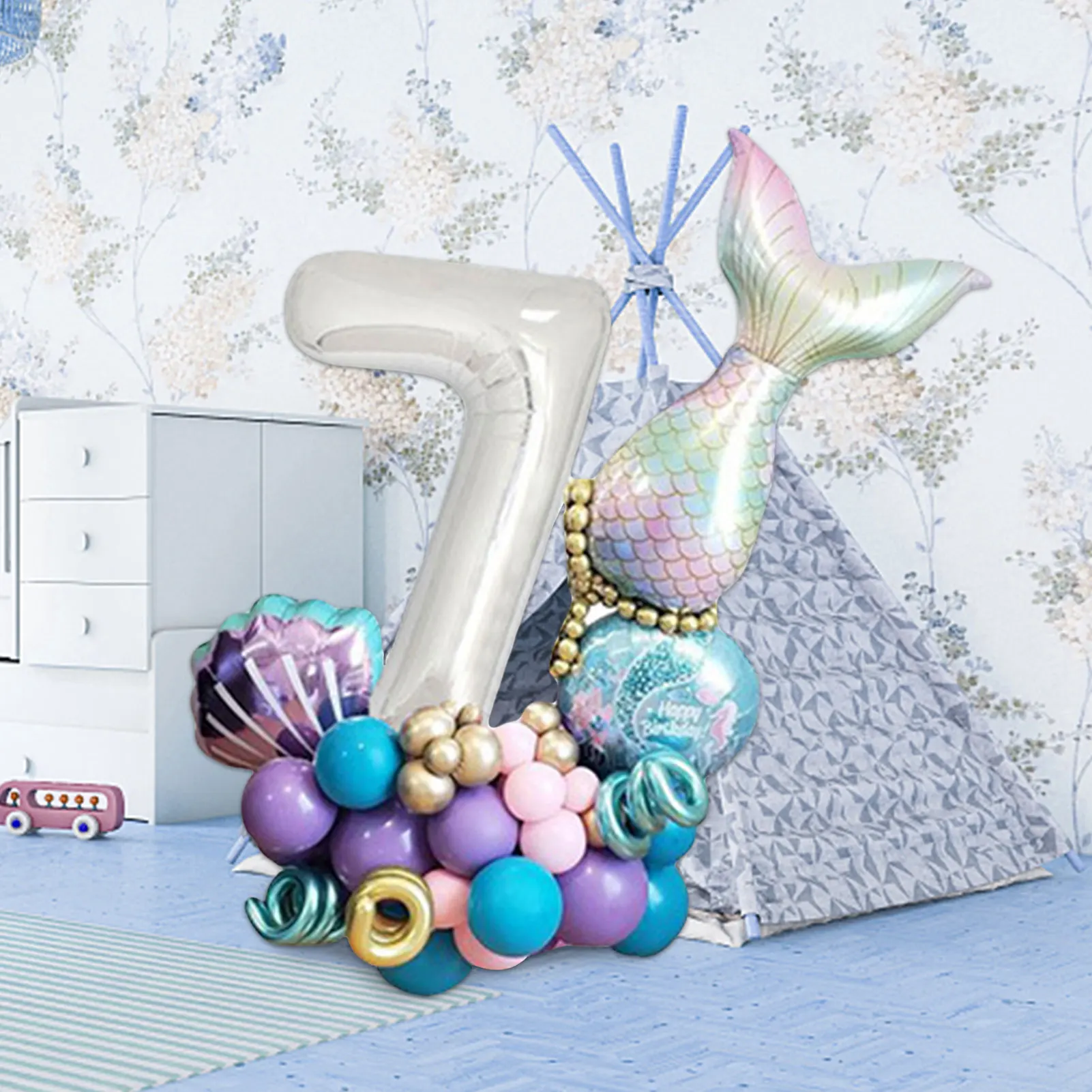 Шары воздушные многоразовые для дня рождения 55 шт. | Дом и сад