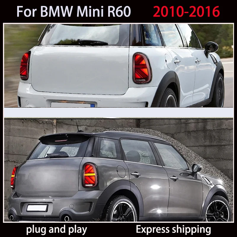 Фото Стайлинг автомобиля задний фонарь для BMW MINI R60 светодиодный задний фонарь 2010-2016 Countryman динамический сигнал DRL тормозной задний ход автоаксессуары №3