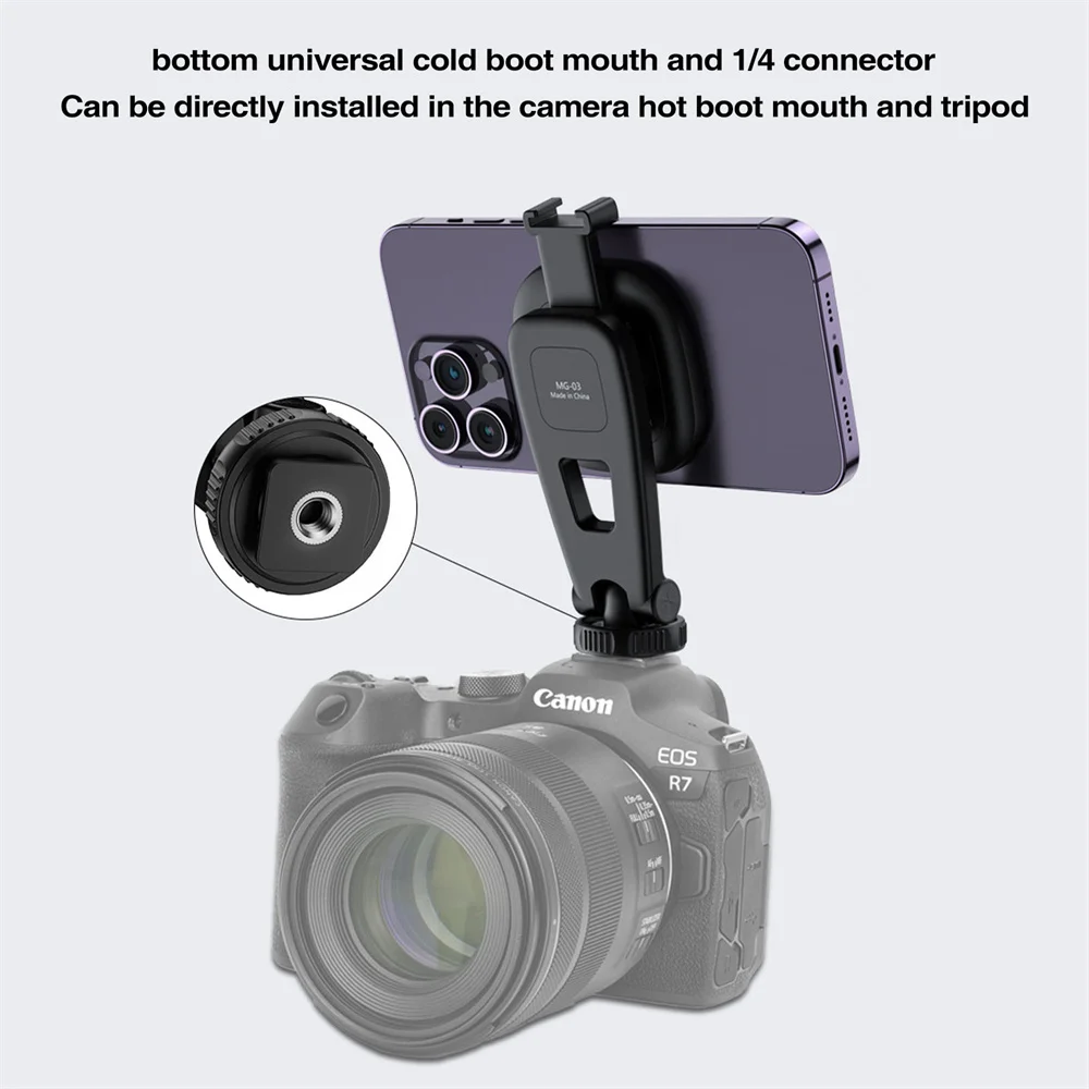 NEW Vrig MG-03 Magnetic Camera Phone Holder Tripod Mount for Mag-Safe iPhone 14 13 12 Series Magnet Phone Holder with Cold