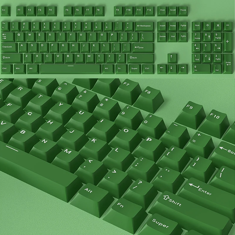 126 шт. набор механических колпачков для клавиатуры сделай сам одноцветный PBT с