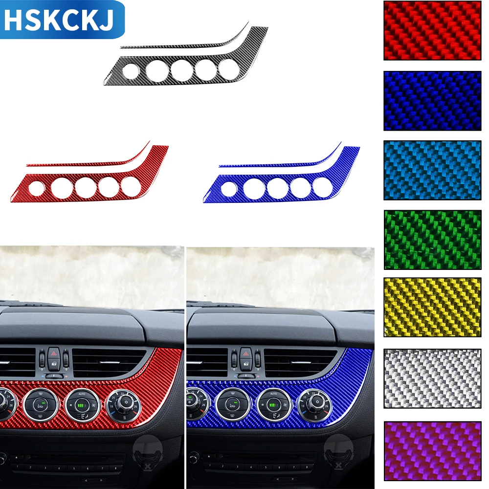 

For BMW Z4 E89 2009-2016 Multiple Color Carbon Fiber Sticker Central Control Air Conditioning Knob Panel Interior Car Accessory