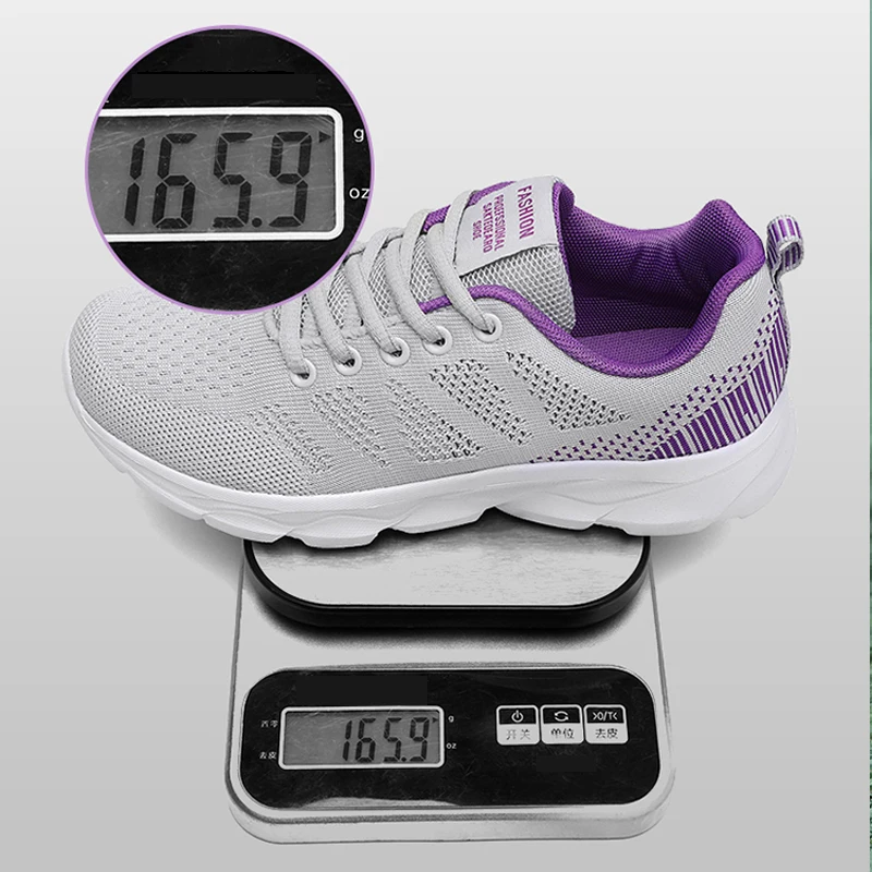 Breathable Women Vulcanized Shoes Lightweight Women's Casual Shoes Lace Up Sneakers Outdoor Sports Tennis Soft Walking Shoes