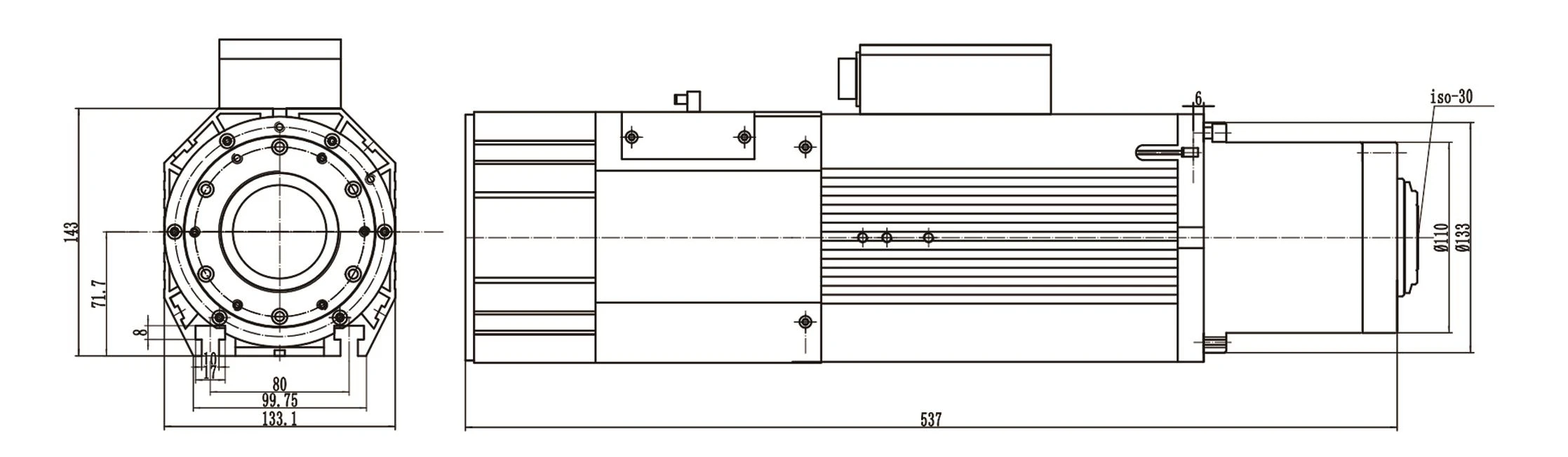 Высокая стабильность 6 кВт ATC шпиндель 220 В 380 высокая мощность 18000 об/мин 24000 ISO30