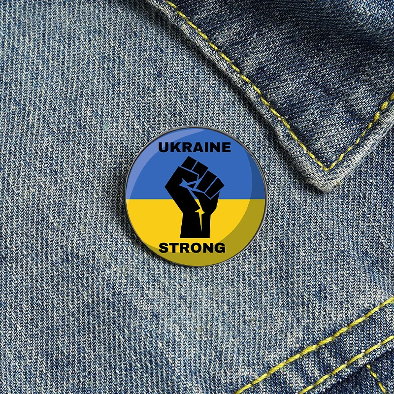 

Ukraine Strong Printed Pin Custom Funny Brooches Shirt Lapel Bag Cute Badge Cartoon Cute Jewelry Gift for Lover Girl Friends