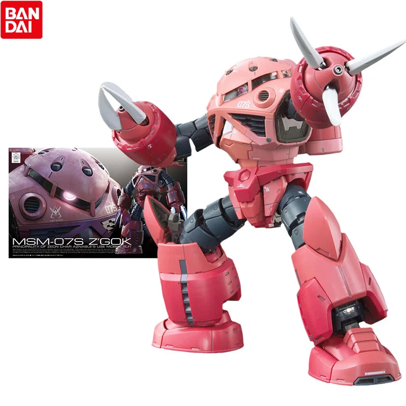 

Bandai Gundam Model Kit Anime Figure RG 1/144 16 Z'GOK CHAR CUSTOM Genuine Gunpla Model Anime Action Figure Toys for Children