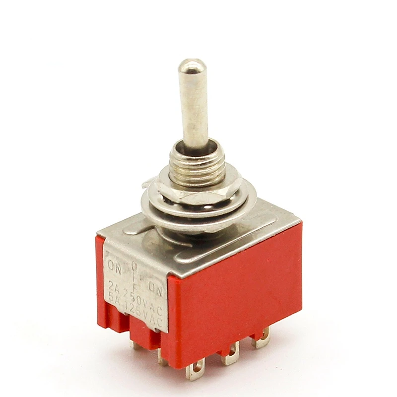 

1 pcs NEW Red 9 Pin ON-OFF-ON 3 Position Mini Toggle Switch AC 6A/125V 3A/250V
