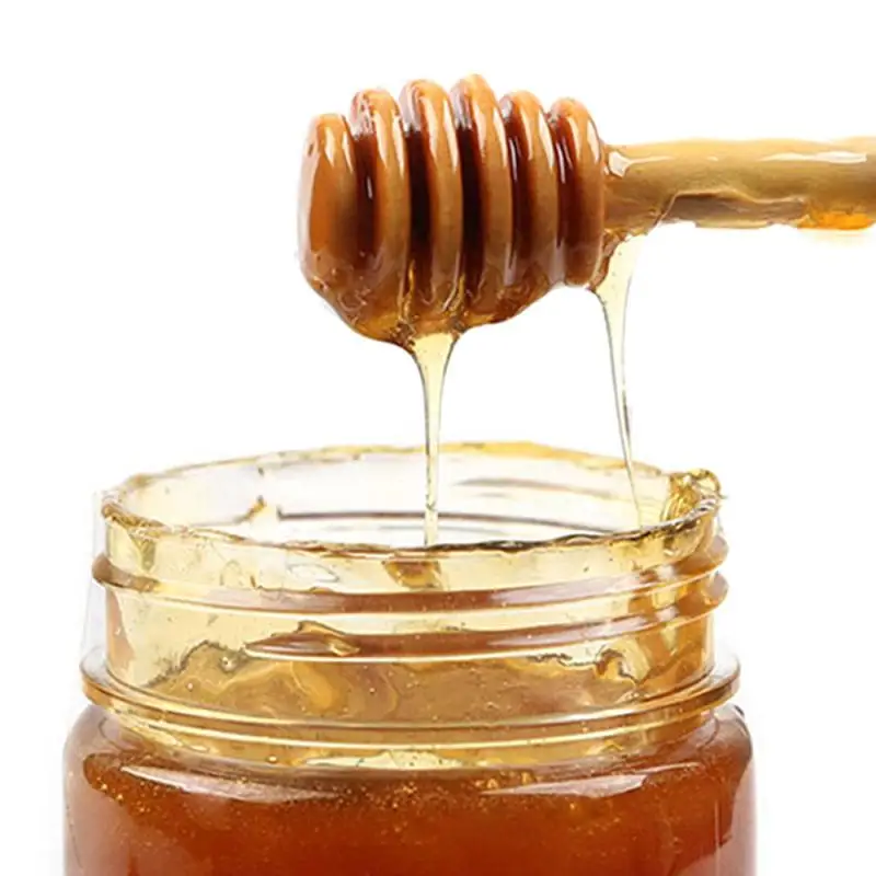 

Honey Stir Bar Mixing Jar Spoon Handle Wood Dipper Honey Long Stick Practical Supplies Honey Dessert Tools Kitchen Accessories