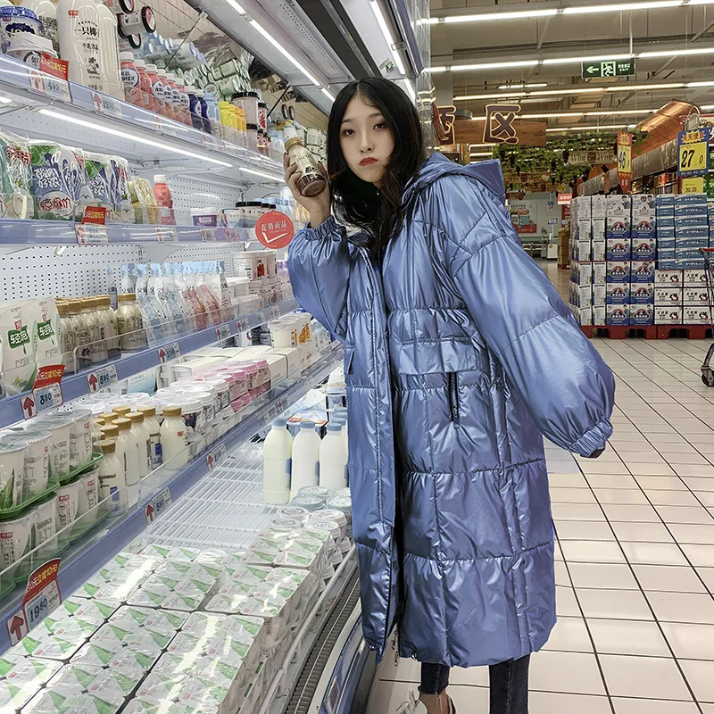 Winter Clothes Women Fashion Long Hooded Parkas Thick Oversize Down Cotton Coat Jackets Female Solid Warm Parkas Woman 5 Colors