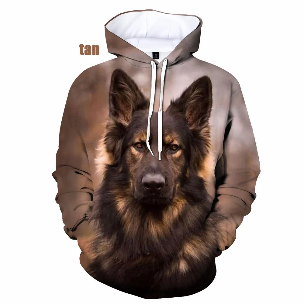 2022 New Funny Dog 3D Printed Men/Women Cute Hoodie German Shepherd Printed Hooded Sweatshirts