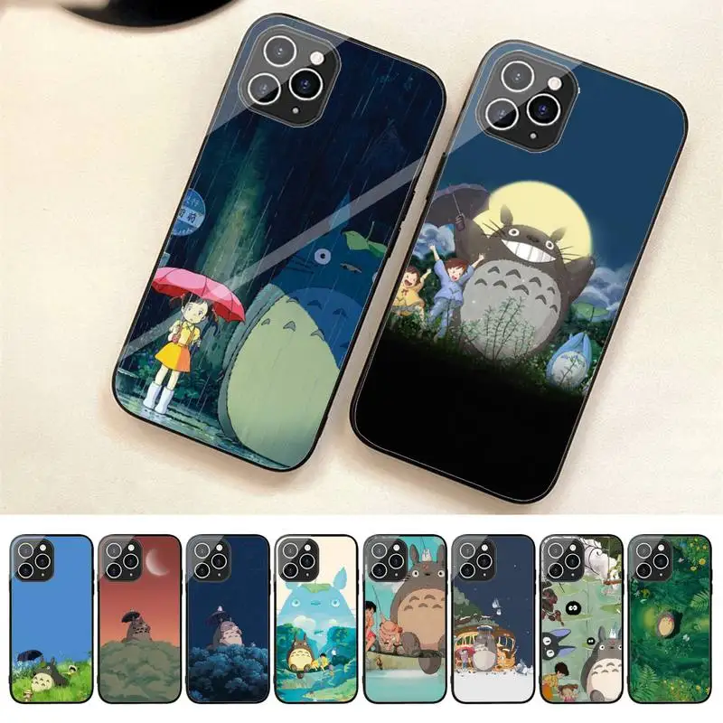 

Cartoon Studio Ghibli Totoro Phone Case For Iphone 7 8 Plus X Xr Xs 11 12 13 14 Se2020 Mini Promax Tempered Glass Fundas