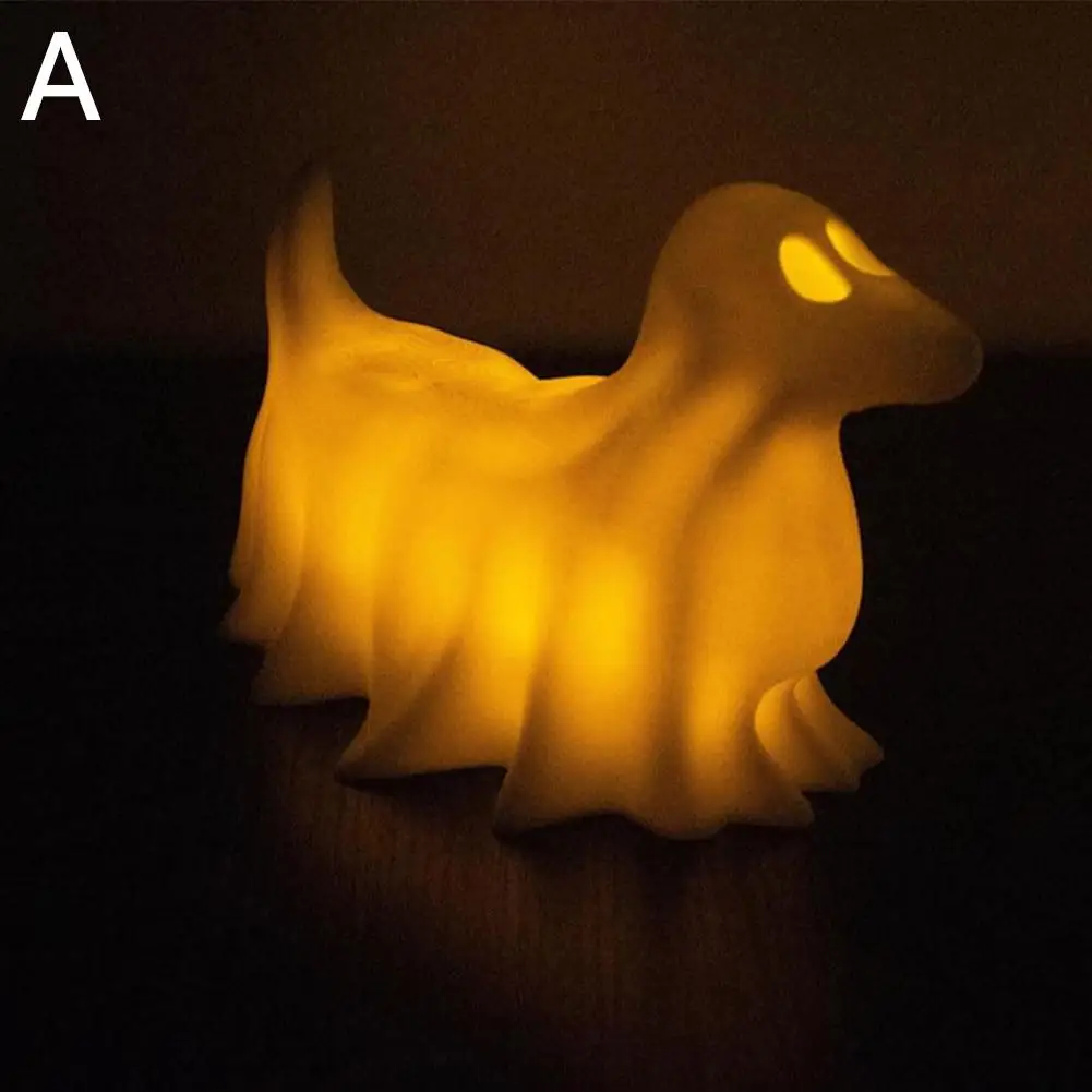 Светящийся призрак собака-призрак собаки с фонариками искусственное освещение