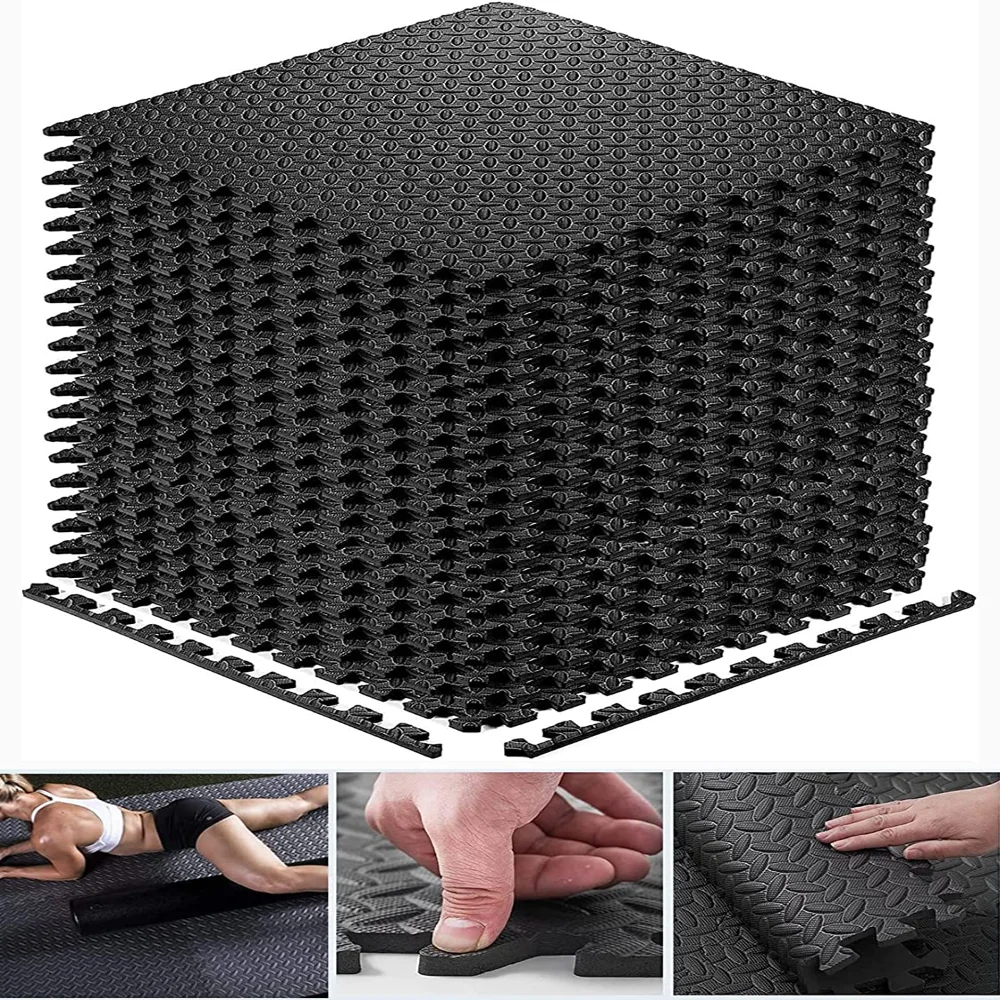 

Grain Non-slip Sports 30*30cm Floor Fitness Gym Protection Mat Thicken Yoga Workout Rug Shock Splicing Mat Leaf Room