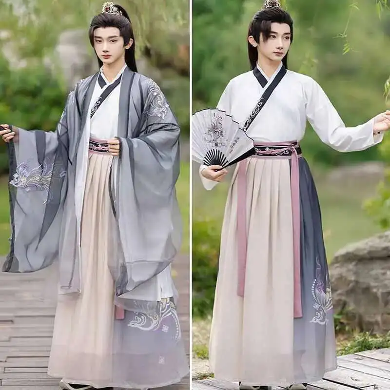 Большие мужские коричневые и синие градиентные комплекты из 3 предметов мужской