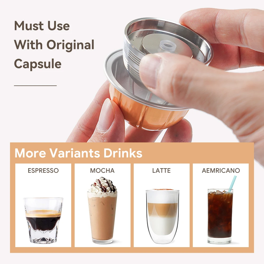 Многоразовые капсулы из нержавеющей стали для Nespresso Vertuo Next многоразовый фильтр