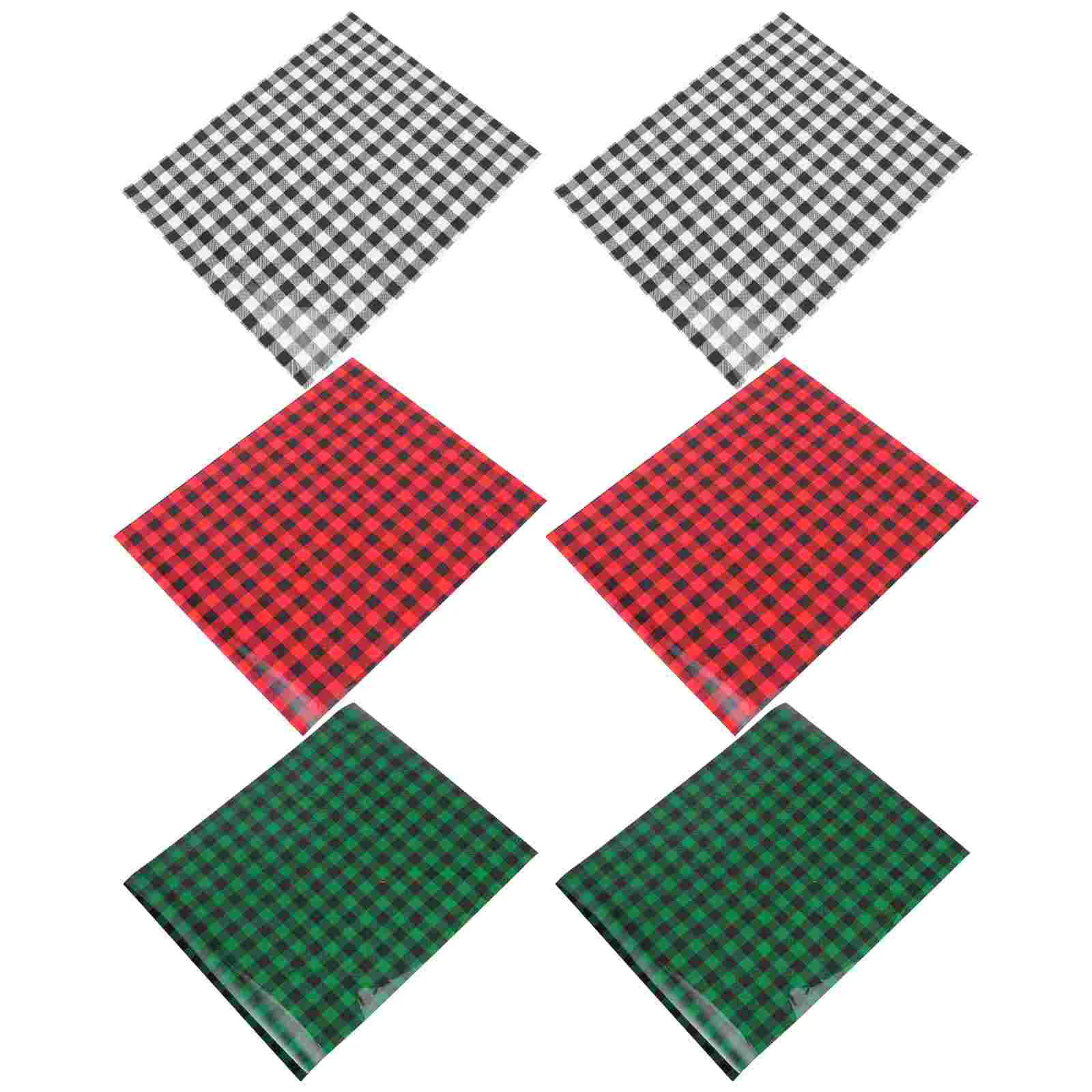 

6 Sheets of Practical Creative Heat Transfer Vinyl Plaid Lettering Film for Shop