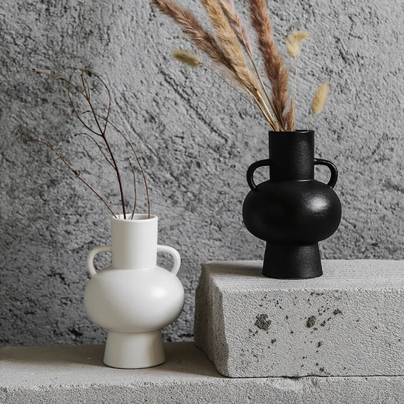 

Керамическая ваза Amphora в скандинавском стиле, креативная Минималистичная Геометрическая Цветочная композиция, украшение для подарка