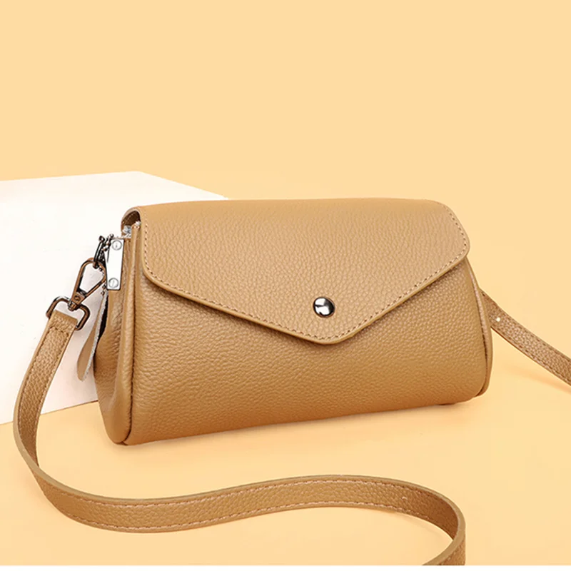 

High Quality Luxury Ladies Shoulder Bags Genuine Leather Small Women Crossbody Messenger Bags Real Cowhide Fashion Women Bags