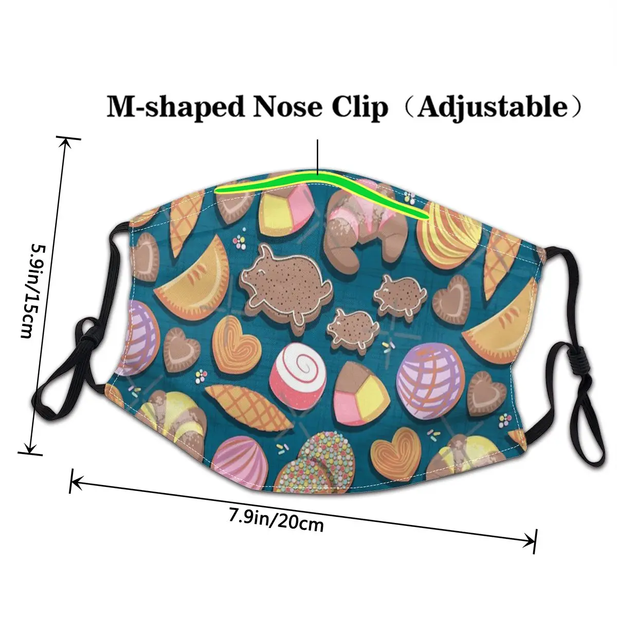 Мексиканская Сладкая хлебобулочная Бирюзовая маска для лица