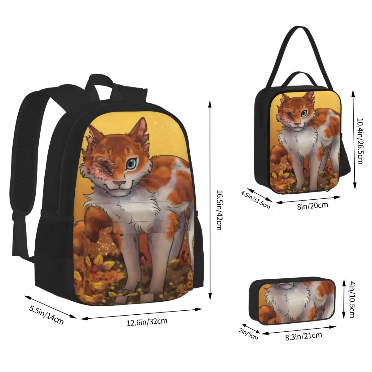 Brightheart Warrior Cat Thunderclan Lostface Cloudtail рюкзаки Brightpaw сумка для ланча набор из трех