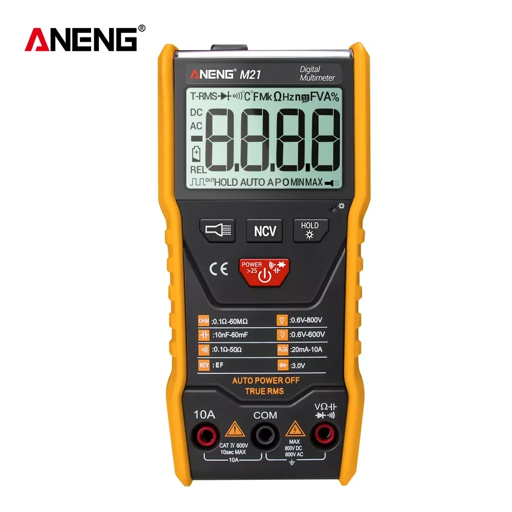 

Профессиональный цифровой мультиметр M21, амперметр с подсветкой вольтметр, тестер тока, вольтметр, амперметр, Инструмент электрика