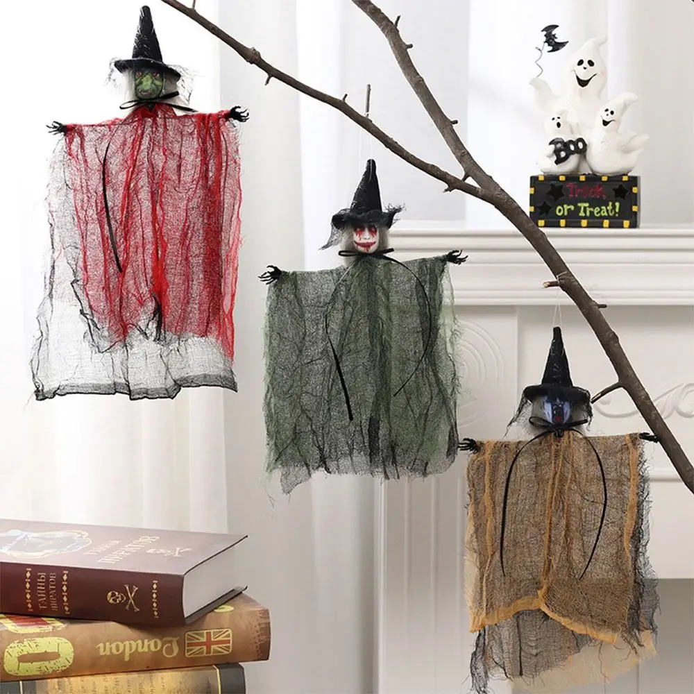 

Halloween Decor Ornaments Ghost Festival Horror Witch Figurine Hanging Doll DIY Pendant Party Haunted House Garden Decor Props