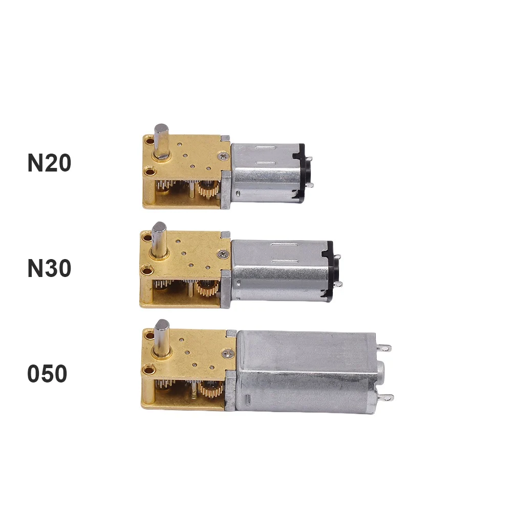 

Micro Mini 050 N30 N20 Червячный мотор-редуктор постоянного тока 3 В 5 В 6 В 9 В 12 В 4-762 об/мин Медленная скорость Большой крутящий момент 7-образный цельнометаллический редукторный редуктор