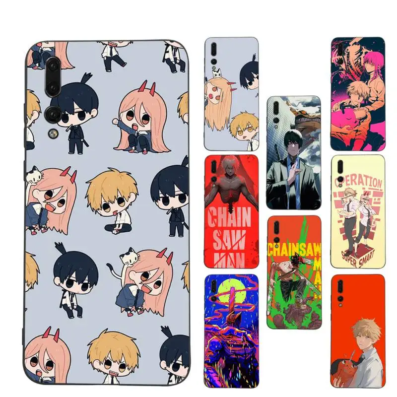 

Cute Cartoon Chainsaw Man Pattern Phone Case Soft Silicone Case For Huawei p 30lite p30 20pro p40lite P30 Capa