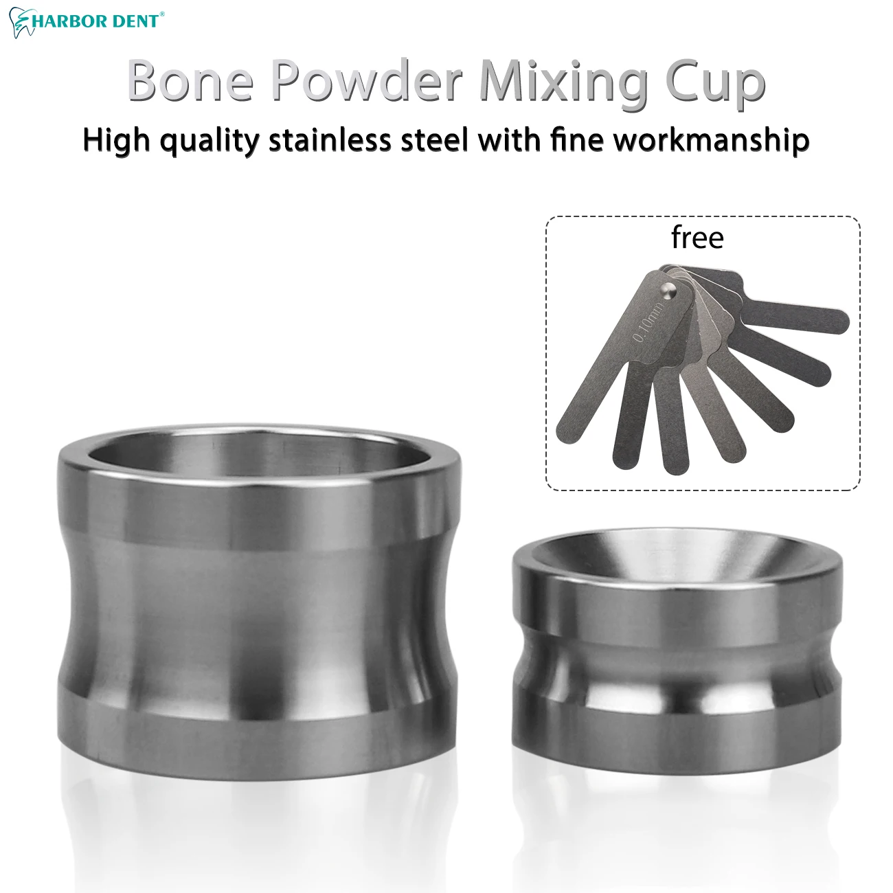 Dental Bone Meal Mixing Cup Stainless Steel Bone Meal Bowl Dentist-assisted Dental Implant Equipment