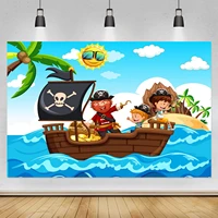 pirate backdrop pirate ship gold treasure box treasure map girls birthday party photography background photo studio props banner