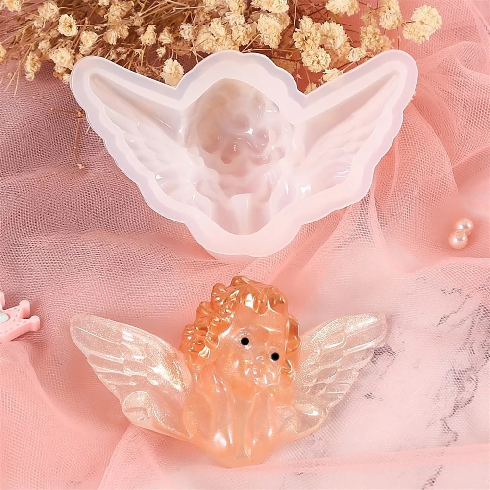 

DIY Angel Mermaid Silicone Mould Handmade Soap Mold 3D Epoxy Resin Casting Mold Car Aromatherapy Gypsum Clay Crafts Mold