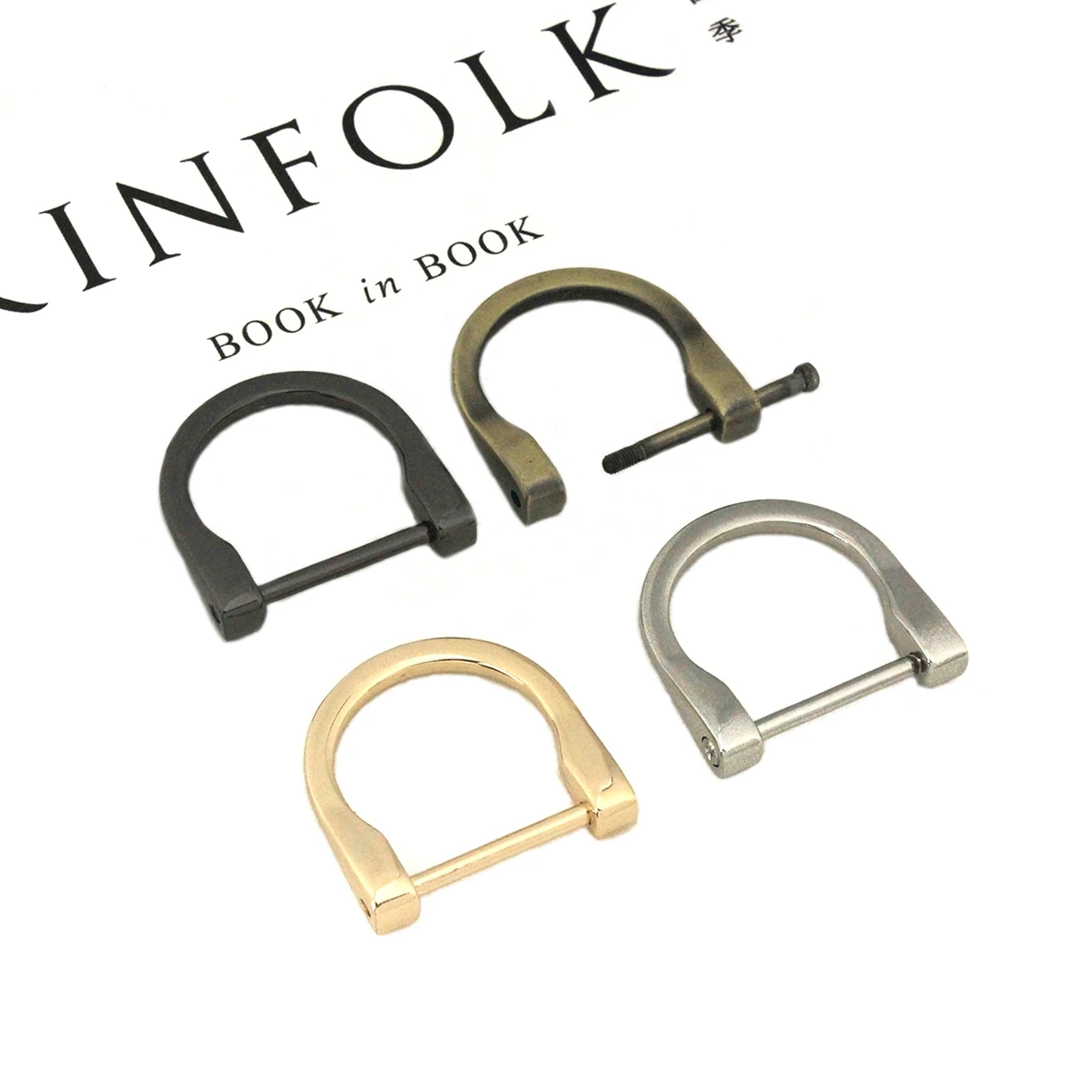 Металлическая Съемная съемная пряжка-D-образное кольцо Dee с открытым винтом скоба