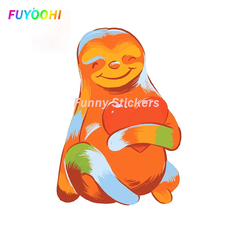 

FUYOOHI Exterior/Protection Funny Stickers Sloth with Heart DIY Car Assessoires Stickers Personality Decal Car Door Protector
