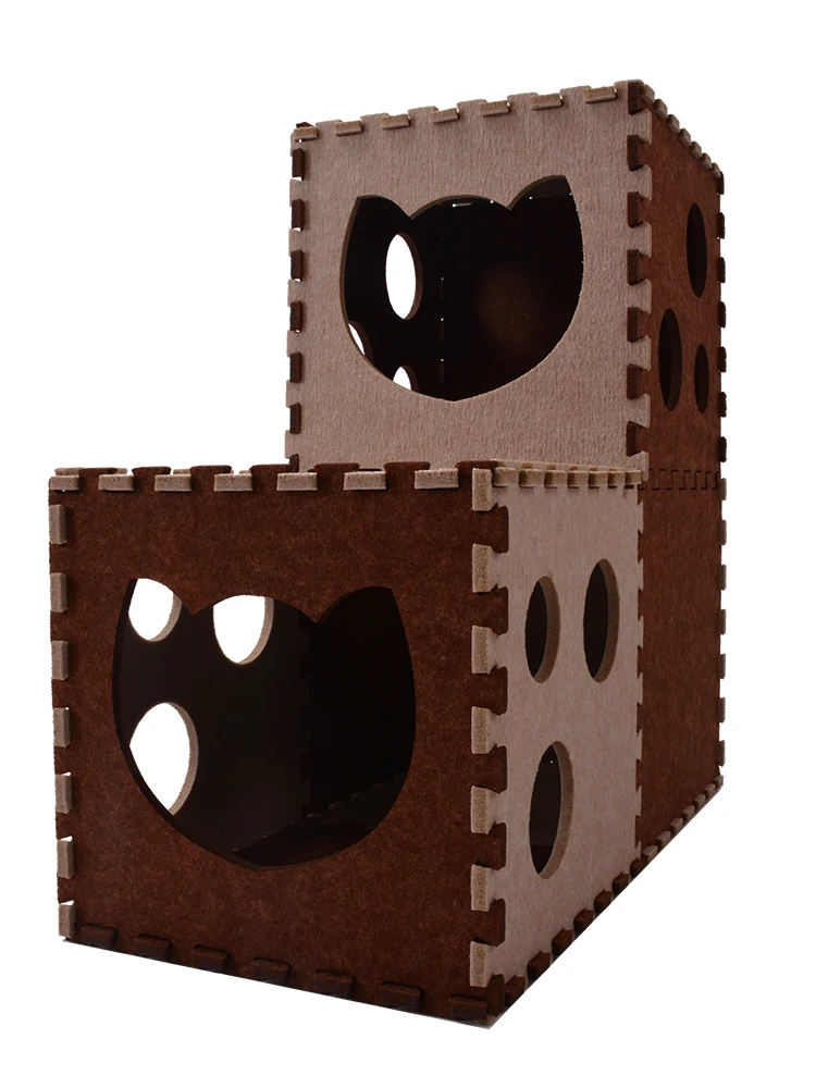 Двухслойный туннель для кошек складной фетровый Удобный Повседневный