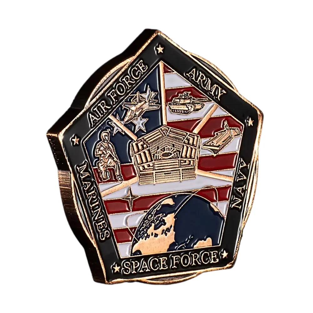 Департамент защиты США пятиугольные бронзовые монеты-вызов военные сувениры