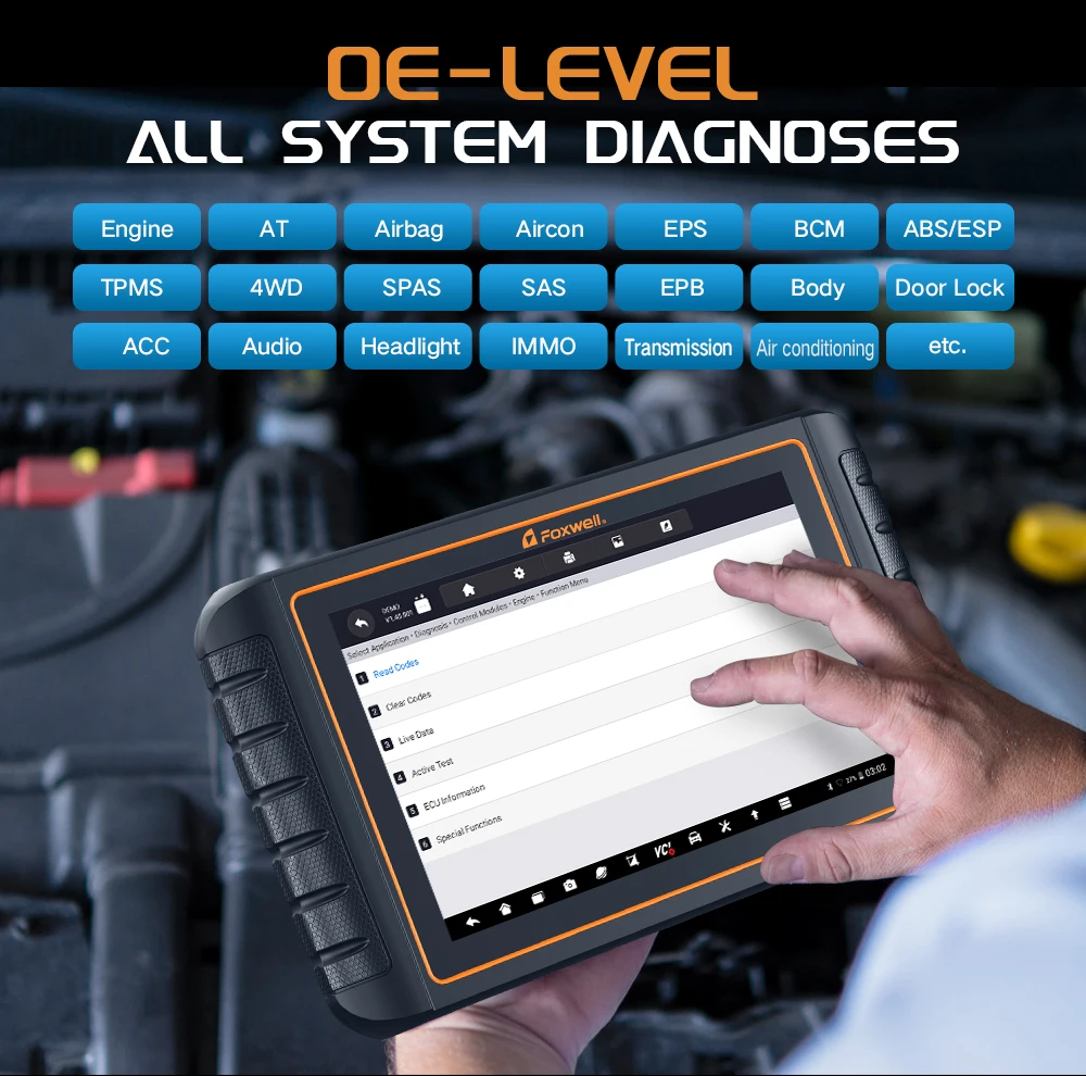 Диагностический сканер Foxwell GT75 диагностический OBD2 10 1 дюйма |