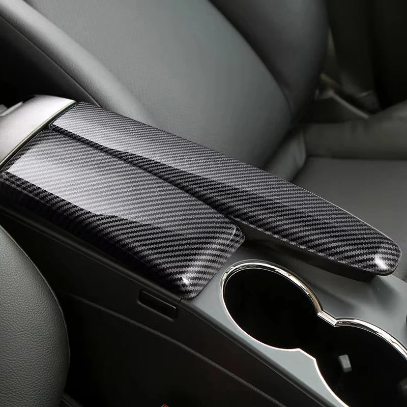 Фото Для Mercedes Benz C E GLK W204 X204 2009-13 автомобильные наклейки подлокотник центрального управления крышка ABS углеродное волокно аксессуары для интерьера №5