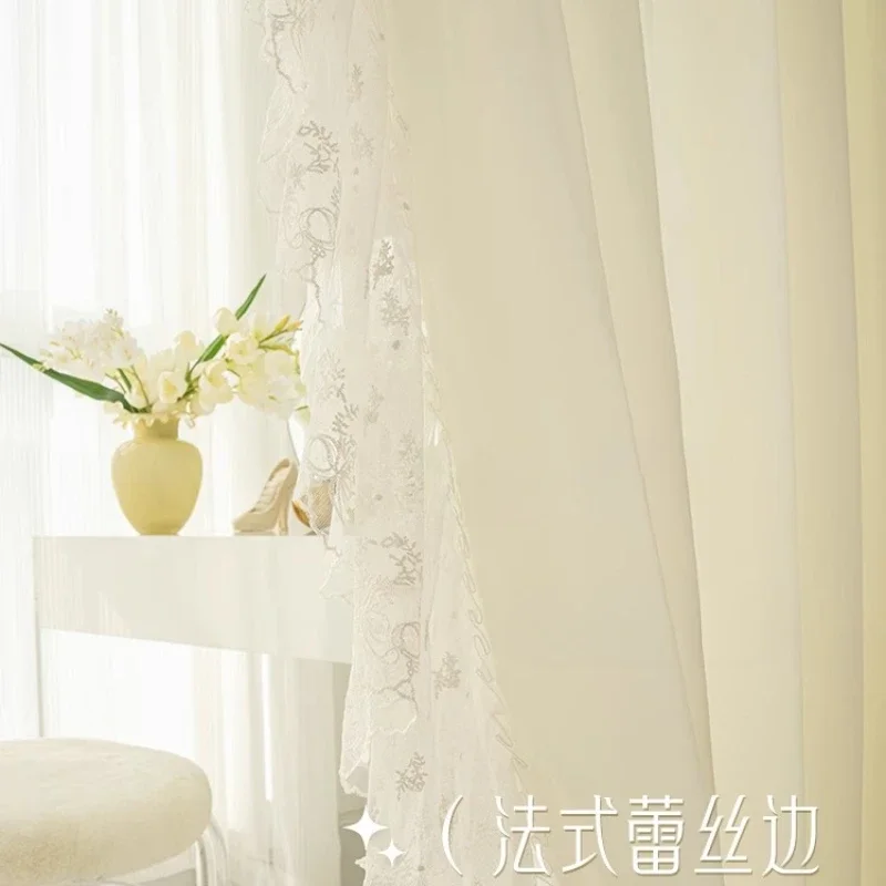 Изготовленный на заказ размер французские кружевные цветы белый тюль прозрачные