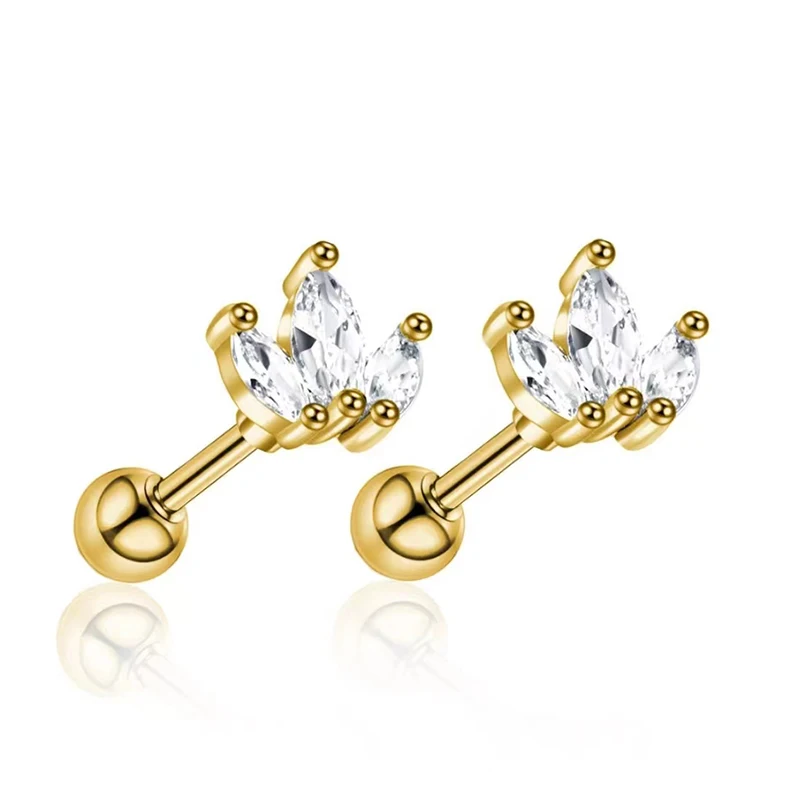 Серьги-гвоздики из Нержавеющей Стали Для Пирсинга Ушей серьги с кристаллами