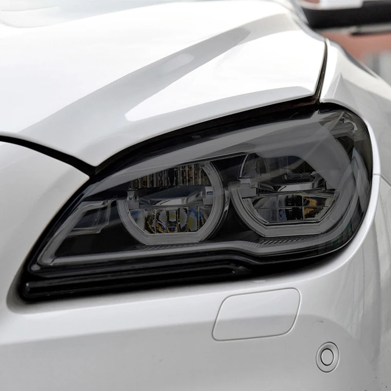 

Car headlamp protective film Smoky black tone wrapped vinyl transparent TPU sticker for BMW 6 Series F06 F12 F13 car accessories