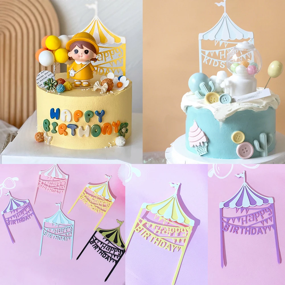 

1pcs Cake Decorations Tools Happy Birthday Cake Toppers for Dessert Party Decor Birthday Cake Toppers DIY Baking Supplies